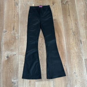 Luna faux leather Flared Jeans